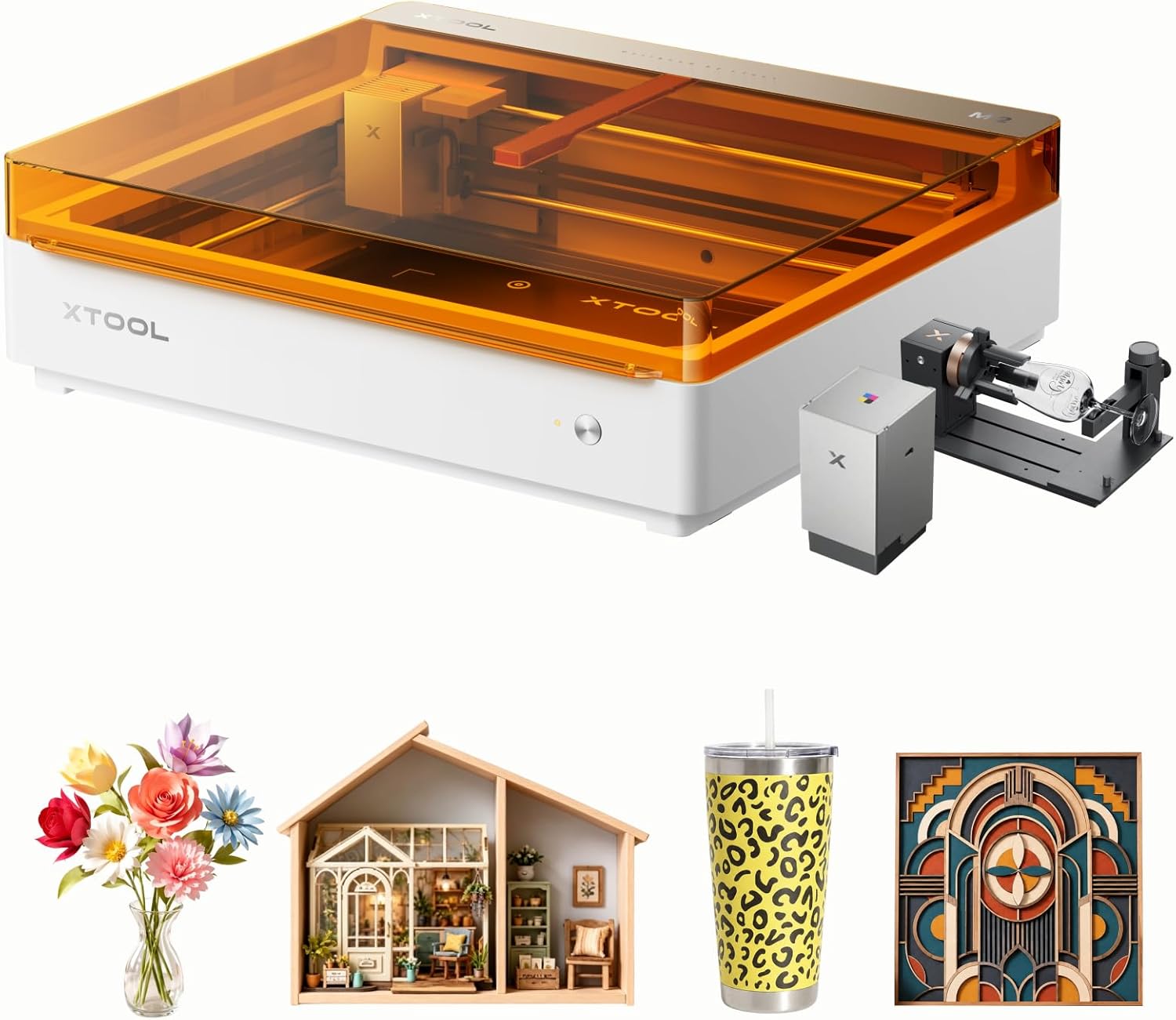 xTool desktop craft machine with sample projects
